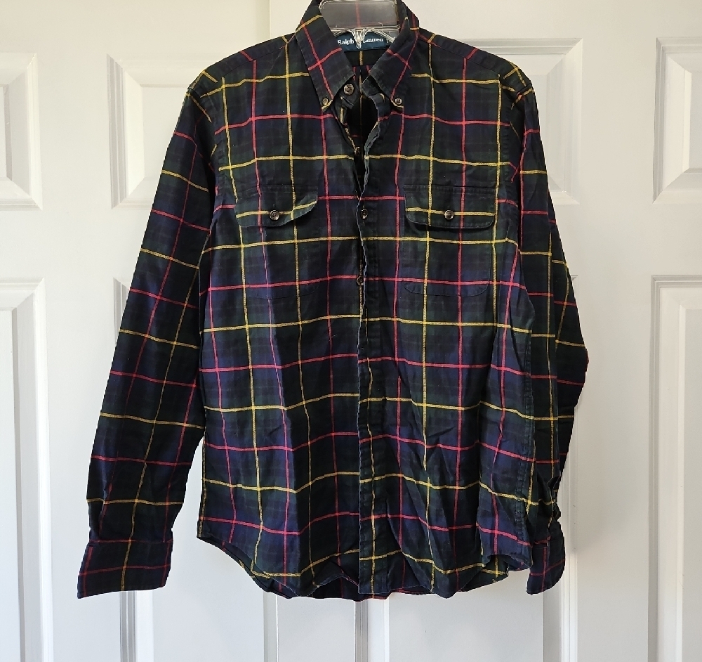 Ralph Lauren Navy Plaid Shirt